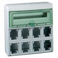 Распределительный шкаф KAEDRA, 18 мод., IP65, навесной, пластик, зеленая дверь | код. 13182 | Schneider Electric